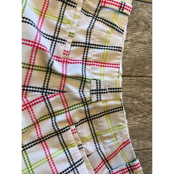 Nike Golf Shorts size 6 Fit Dry Bermuda Short Plaid Pickleball Rainbow Pockets - Picture 8 of 8
